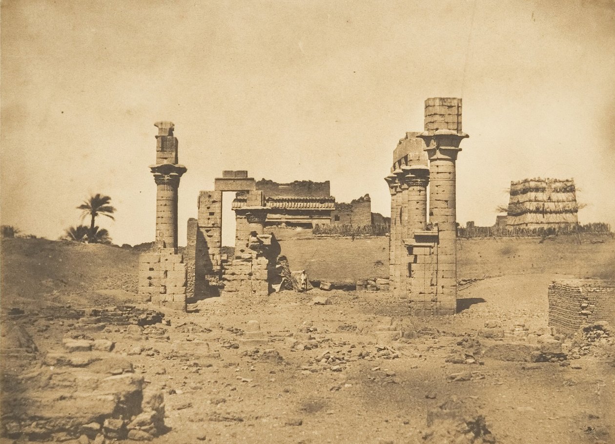 Ruinene av tempelet til Herment Hermentis, 1849-50. av Maxime Du Camp