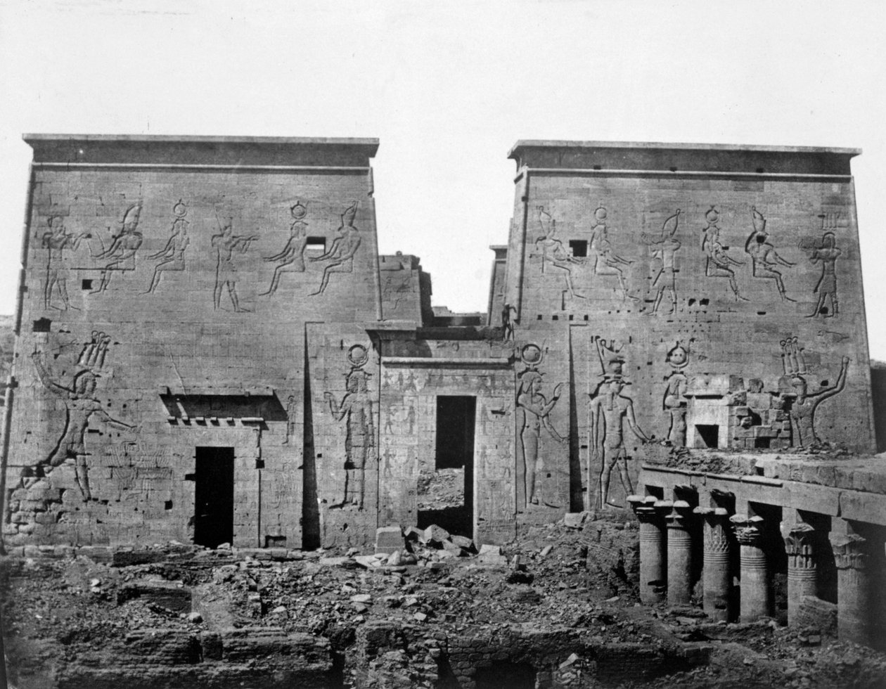 Temple of Philae, Nubia, Egypt, 1852 av Maxime Du Camp