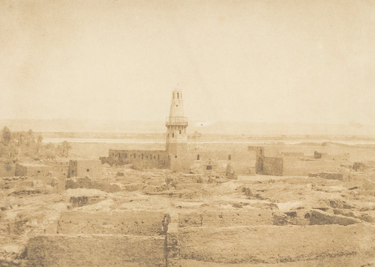 Utsikt over landsbyen Edfu, 1849-50. av Maxime Du Camp