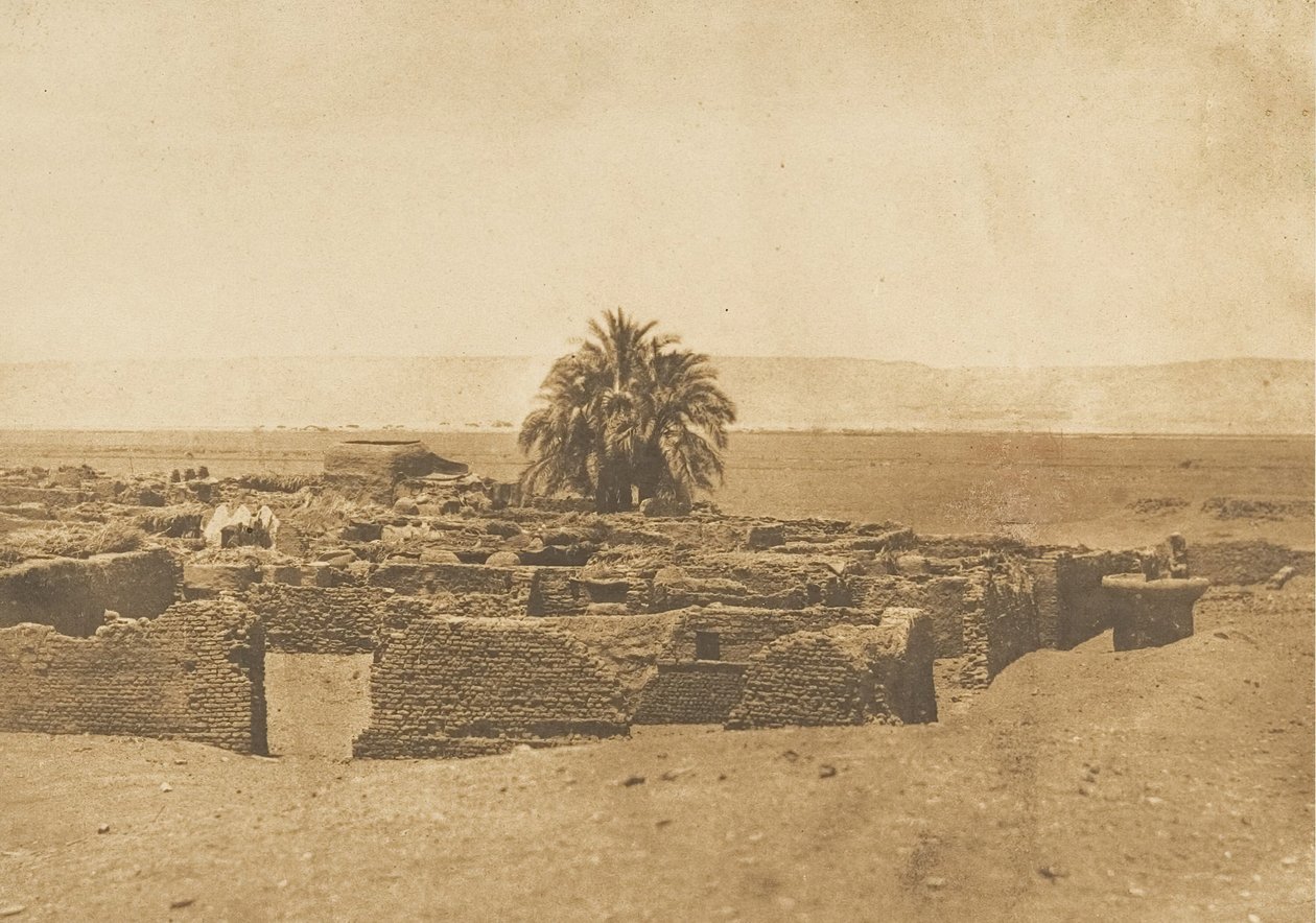 Utsikt over landsbyen Herment, 1849-50. av Maxime Du Camp