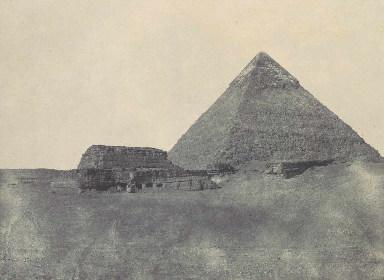 Midt-Egypt. Pyramid of Chephren, 1850. av Maxime Du Camp