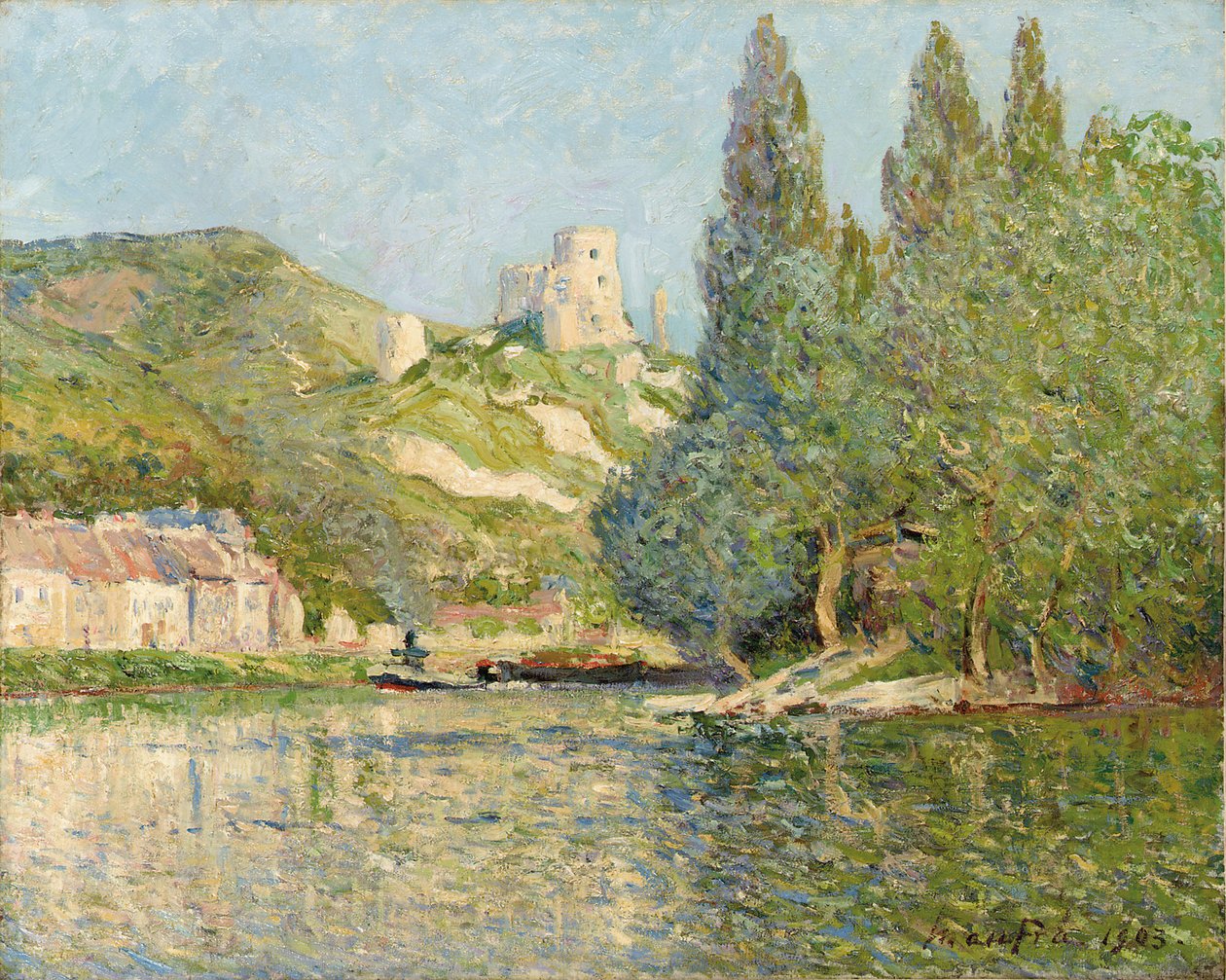 Chateau-Gaillard, Normandie, 1903 av Maxime Emile Louis Maufra