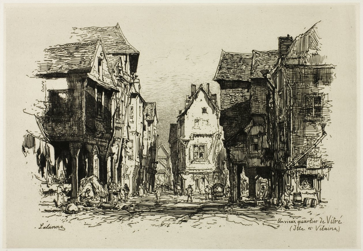 En gammel bydel i Vitre, Ille-et-Vilaine av Maxime Lalanne