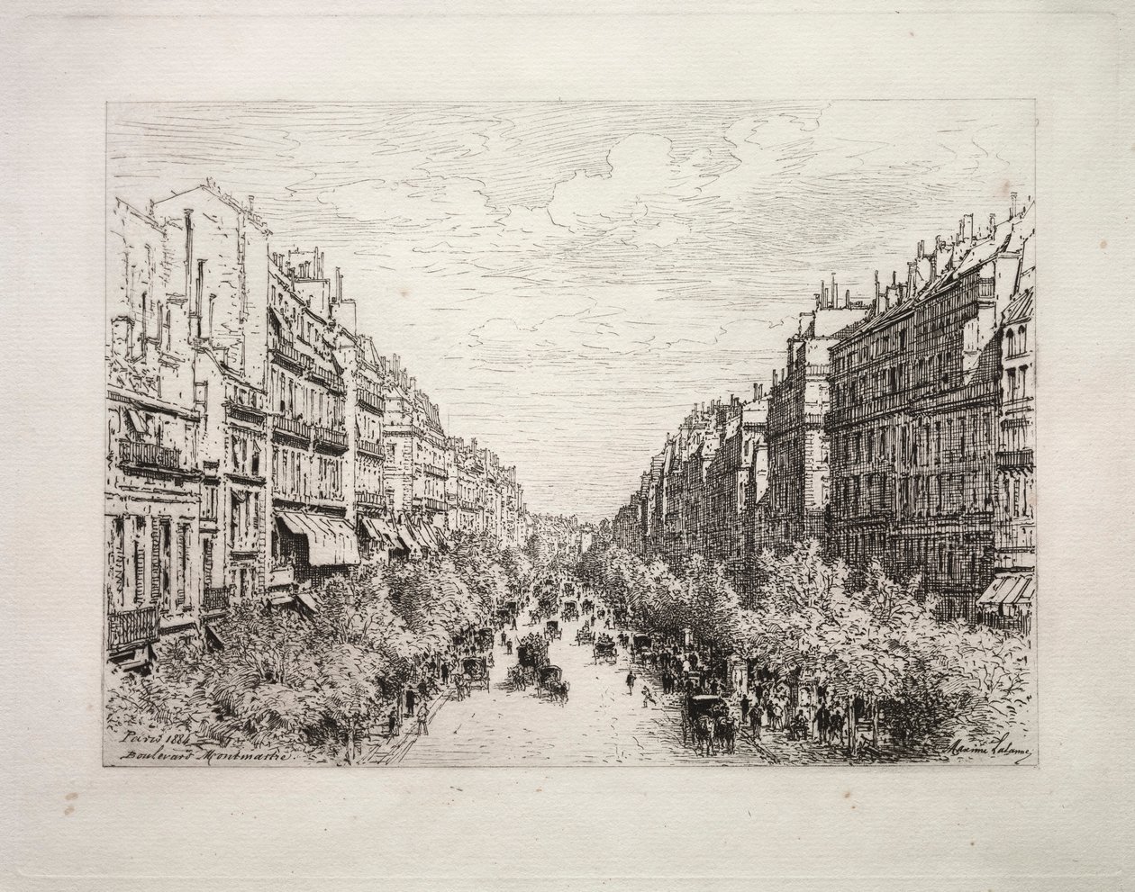 Boulevard Montmartre, 1884. av Maxime Lalanne