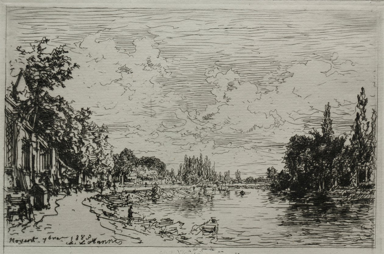 Drukning, 1883. av Maxime Lalanne