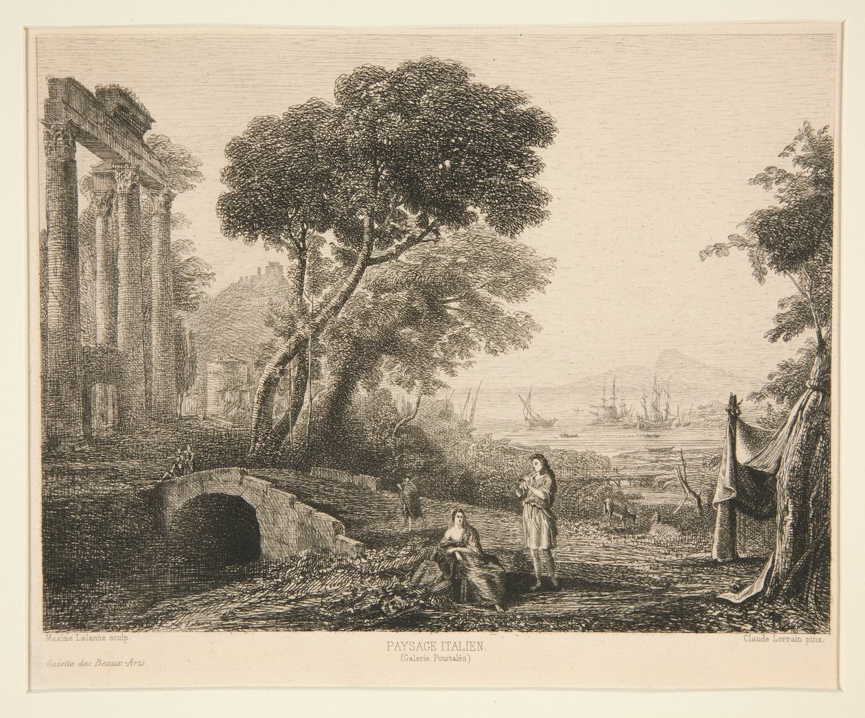 Paysage Italien (italiensk landskap) av Maxime Lalanne