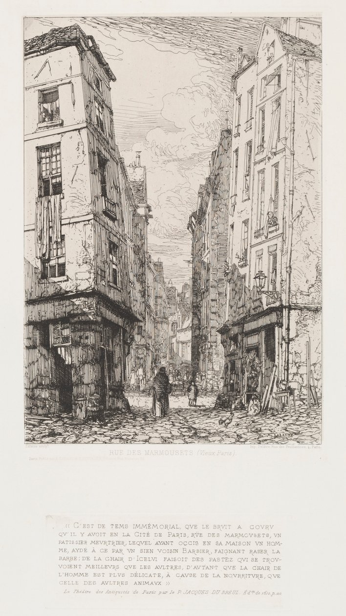 Rue des Marmousets (Gamle Paris) av Maxime Lalanne
