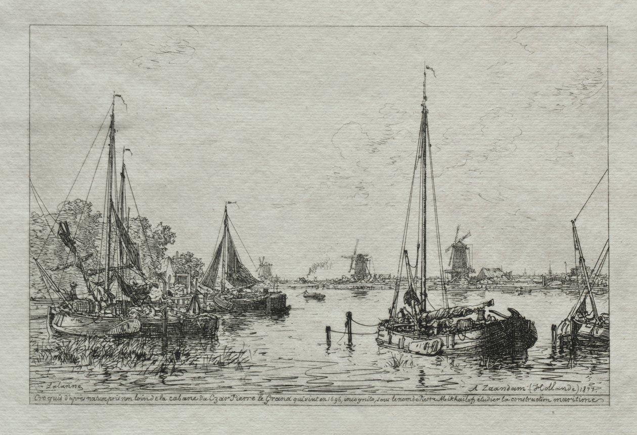 Skisse fra naturen, 1877. av Maxime Lalanne
