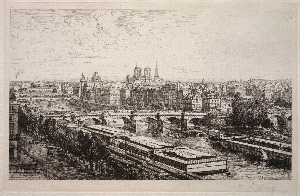 Utsikt fra Louvre av Maxime Lalanne