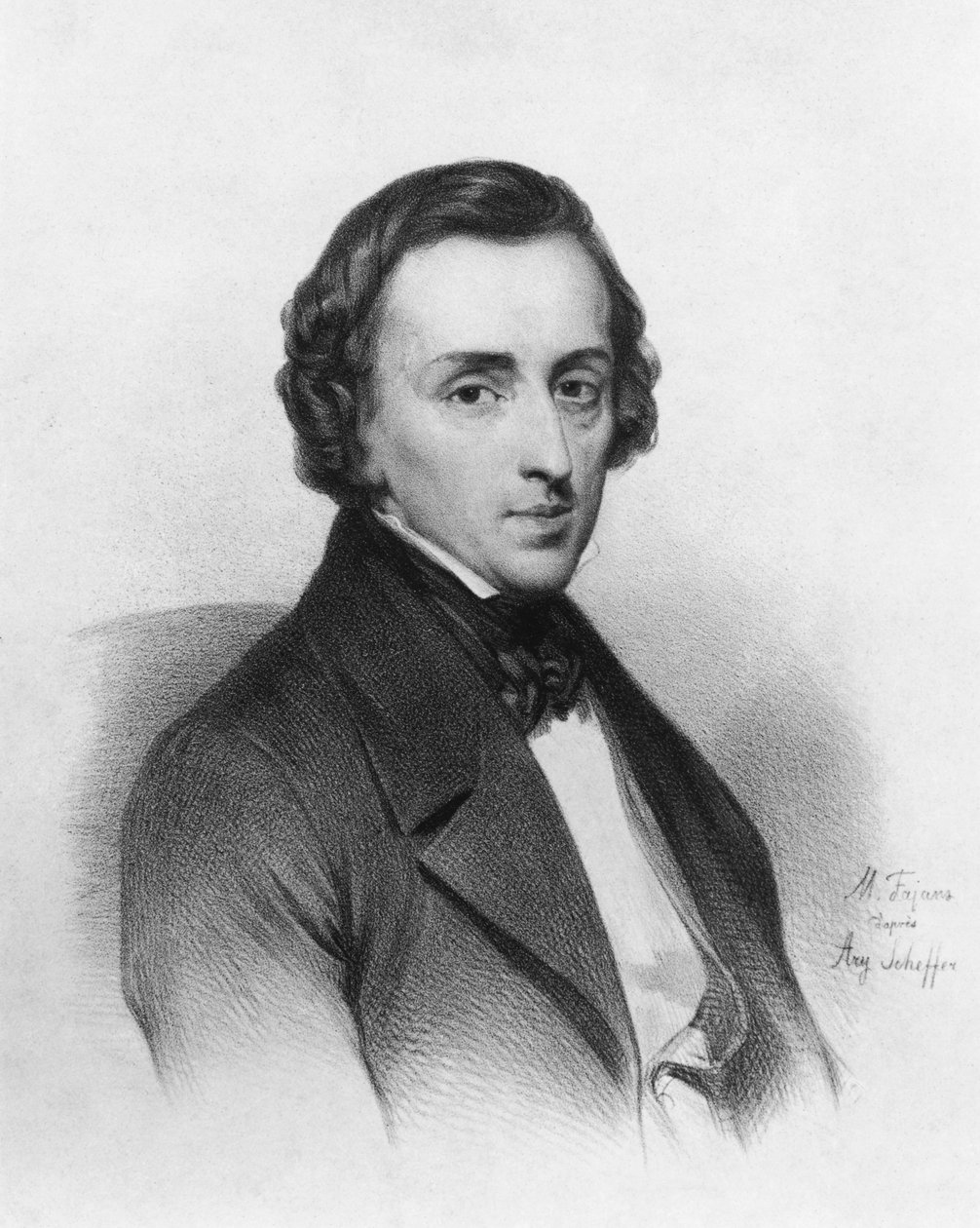 Frederic Chopin, etter Ary Scheffer (1795-1858) av Maximilian Fajans