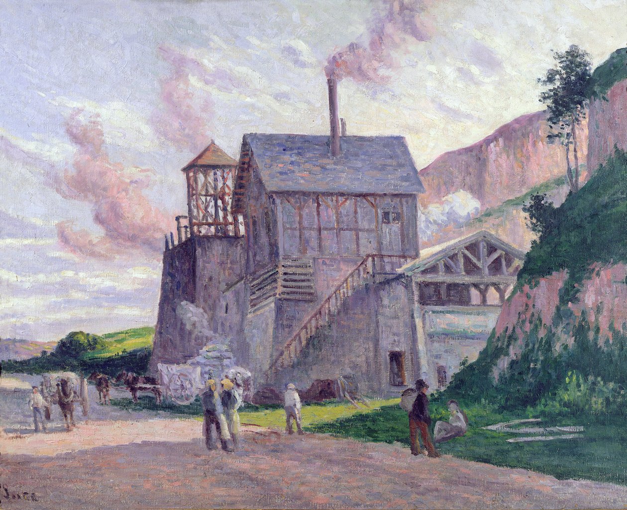 Sementfabrikk i Vermenton av Maximilien Luce