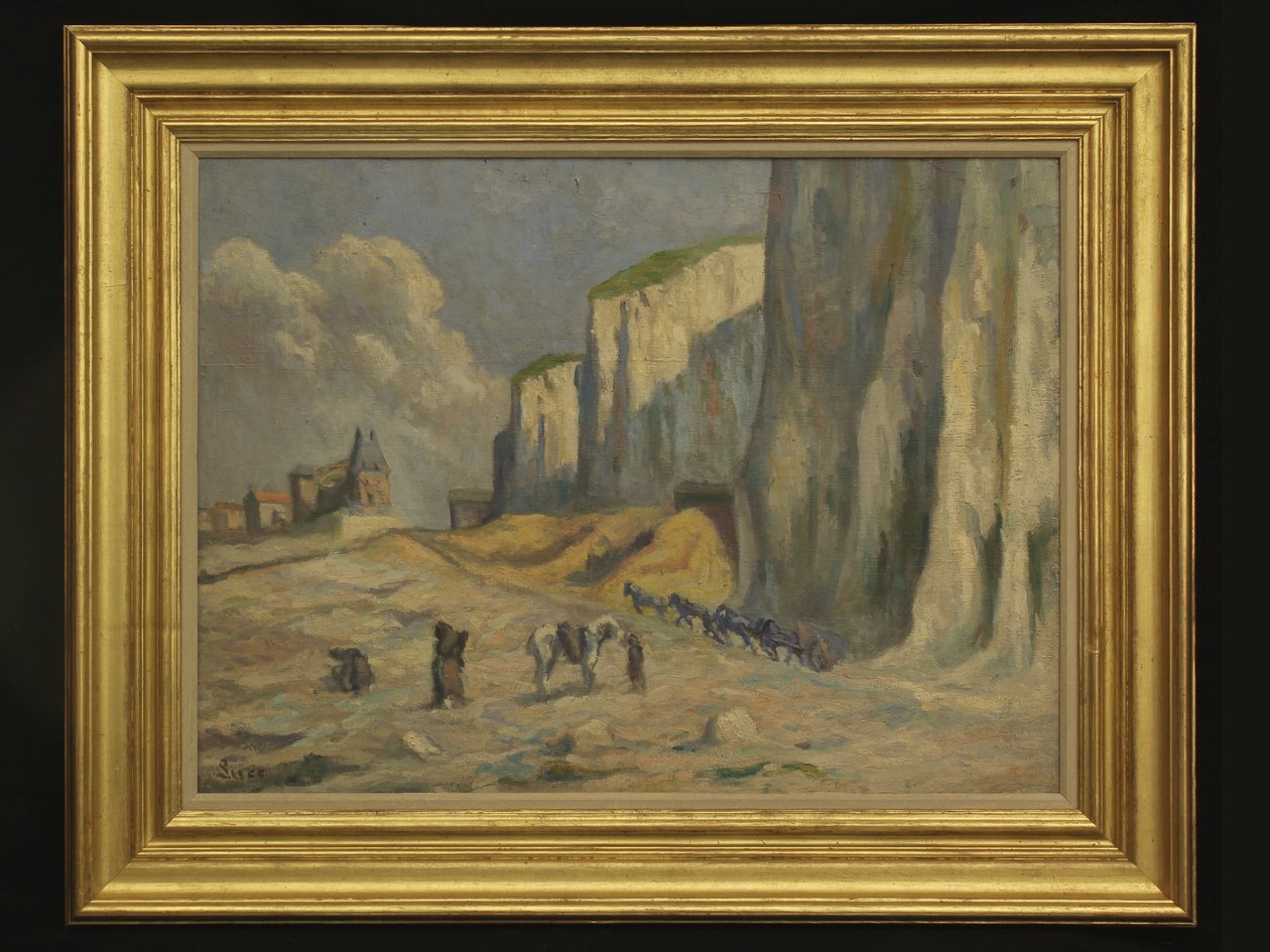 Fransk strandscene av Maximilien Luce