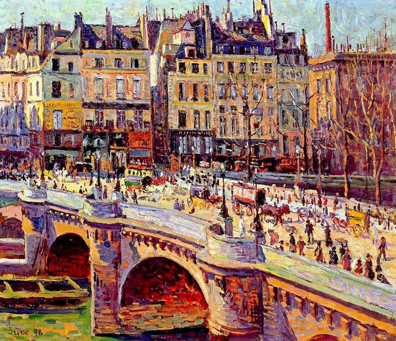 Le Quai Conti, Paris, 1896 av Maximilien Luce