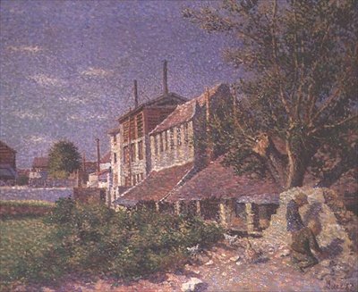 Garverier langs elven Bievre, 1887 av Maximilien Luce