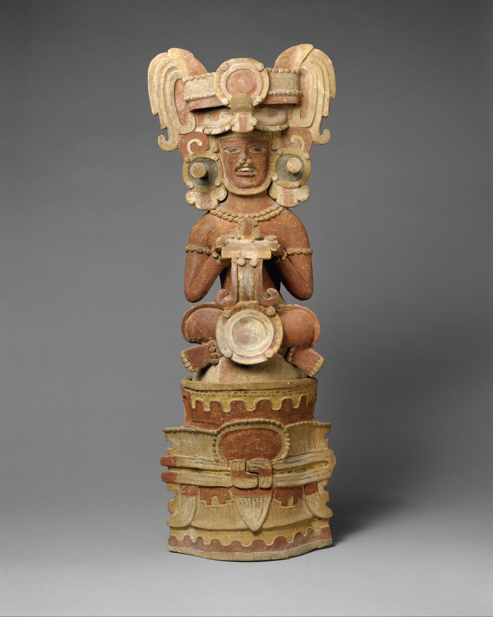 Censer of Seated King, 4. århundre (keramikk) av Mayan
