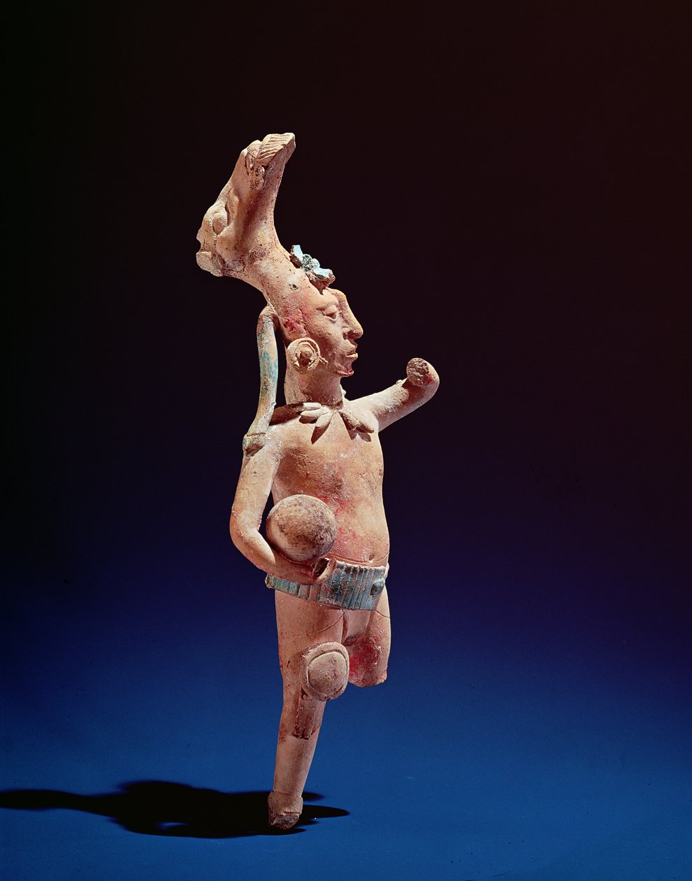 Seremoniell ballspiller, Isle of Jaina, ca. 600 (leire) av Mayan