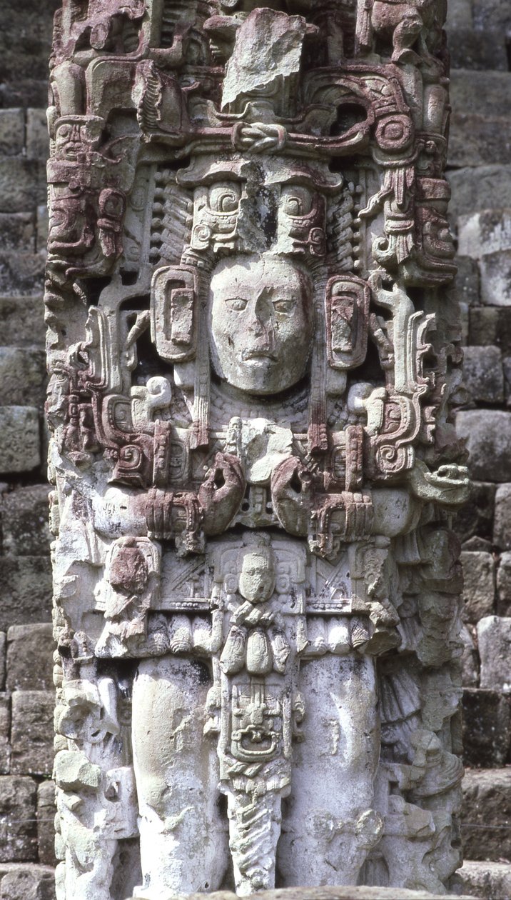 Copan Stela N, sen klassisk periode, 764 e.Kr av Mayan