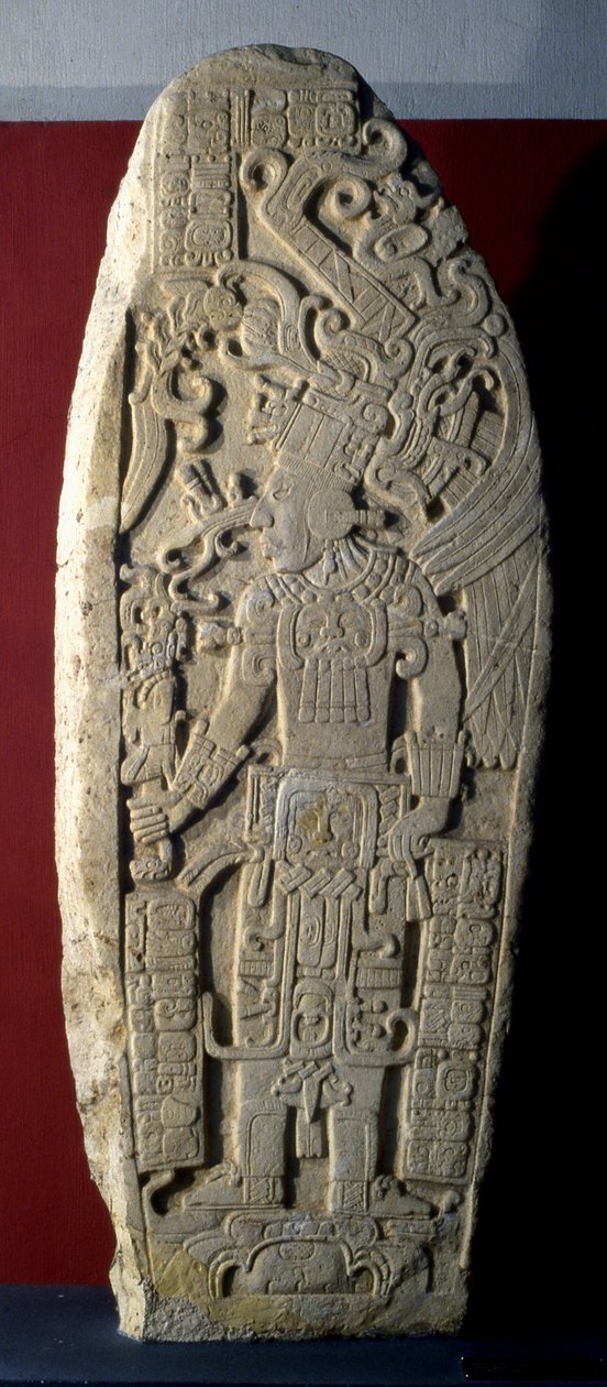 Machaquila Stela 7, sen klassisk periode, 830 e.Kr av Mayan