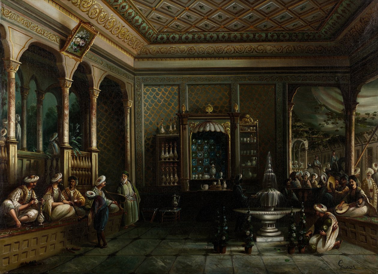 Et kaffehus i Tophane av Megerdich Jivanian