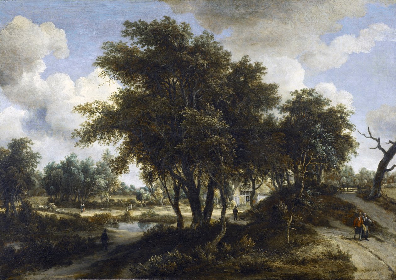 The Cottage, ca. 1663 (olje på eikepanel) av Meindert Hobbema