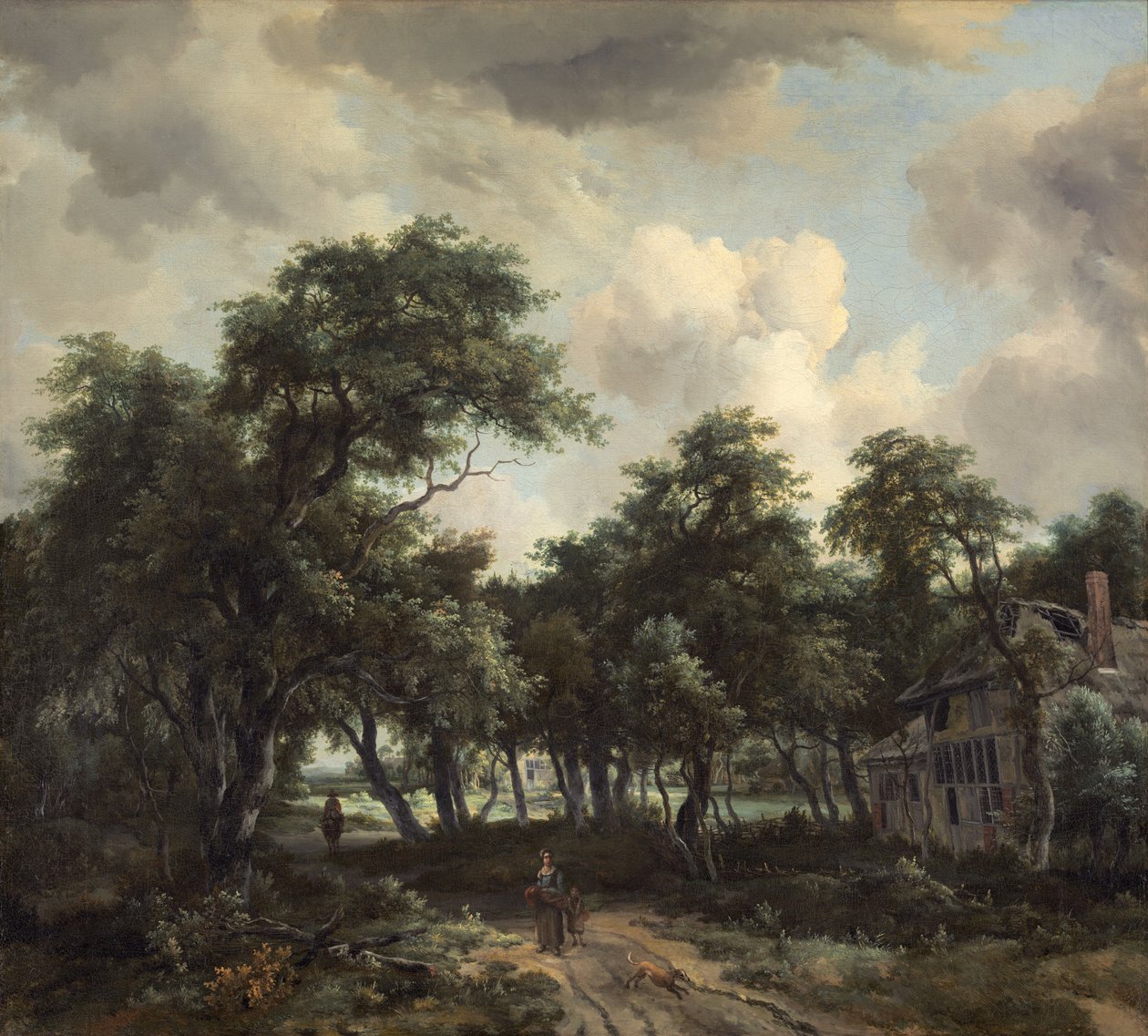 Hytte blant trær, ca. 1664. av Meindert Hobbema