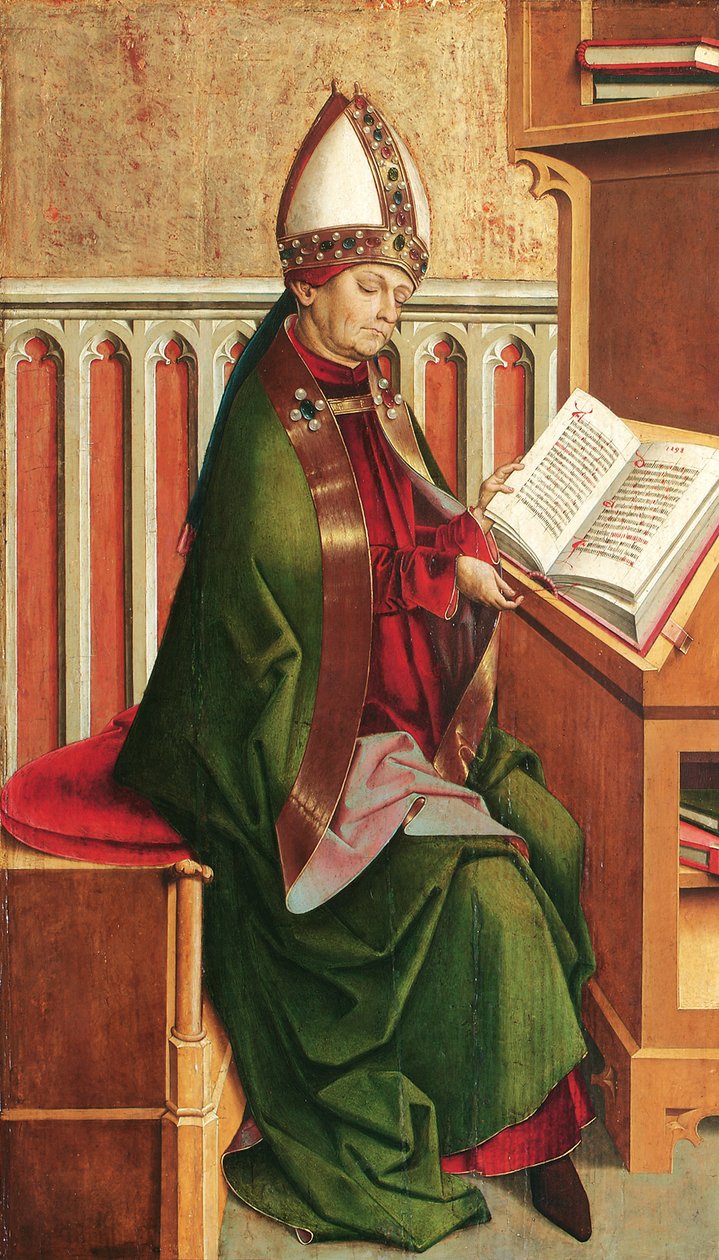 St. Ambrosius av Meister von Großgmain
