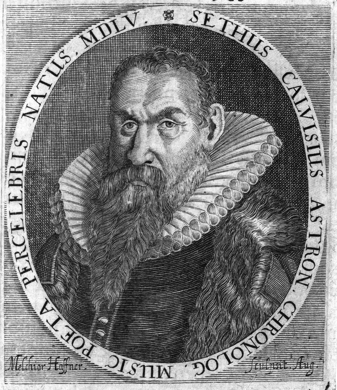 Sethus Calvisius (1556-1615). etsing av Melchior Haffner