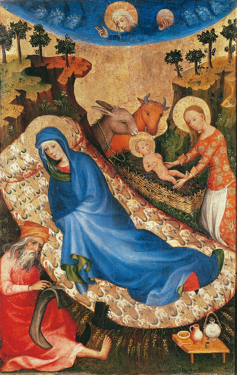 Fødsel (tempera på panel) av Melchior Broederlam