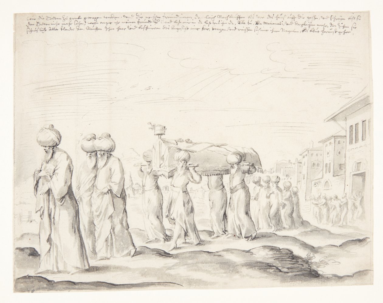 En tyrkisk begravelsesprosesjon av Melchior Lorck