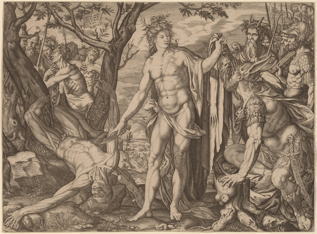 Apollo og Marsyas av Melchior Meier