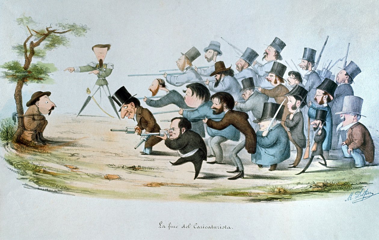 Slutten på en karikaturist, 1860 av Melchiorre Delfico