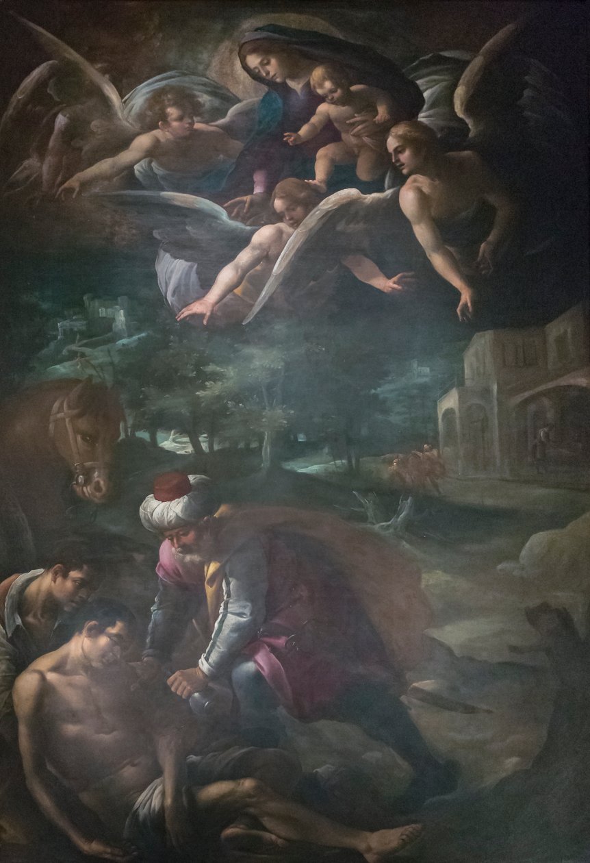 barmhjertige samaritan av Melozzo da Forli