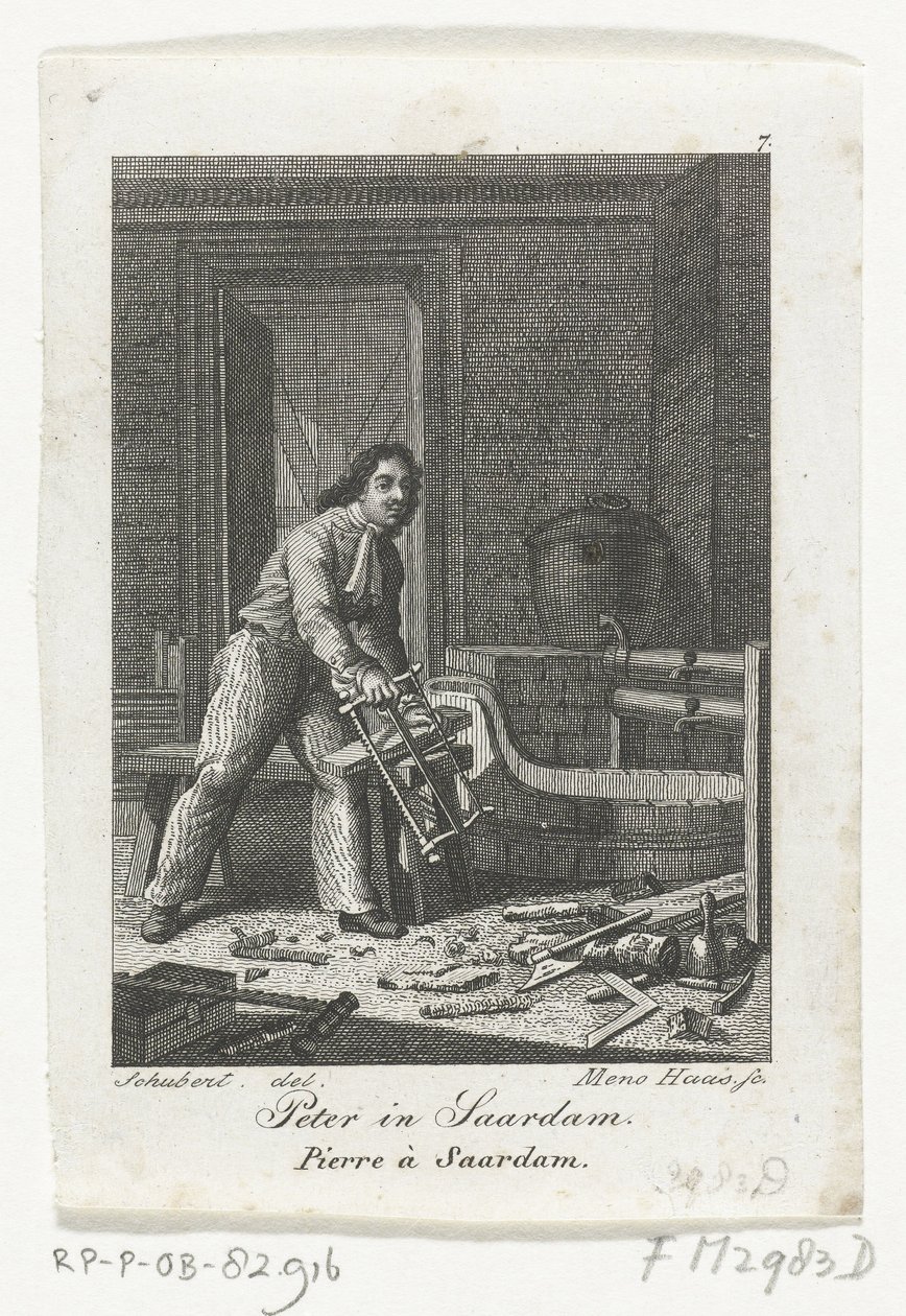 Peter den store i Zaandam, 1697 av Meno Haas