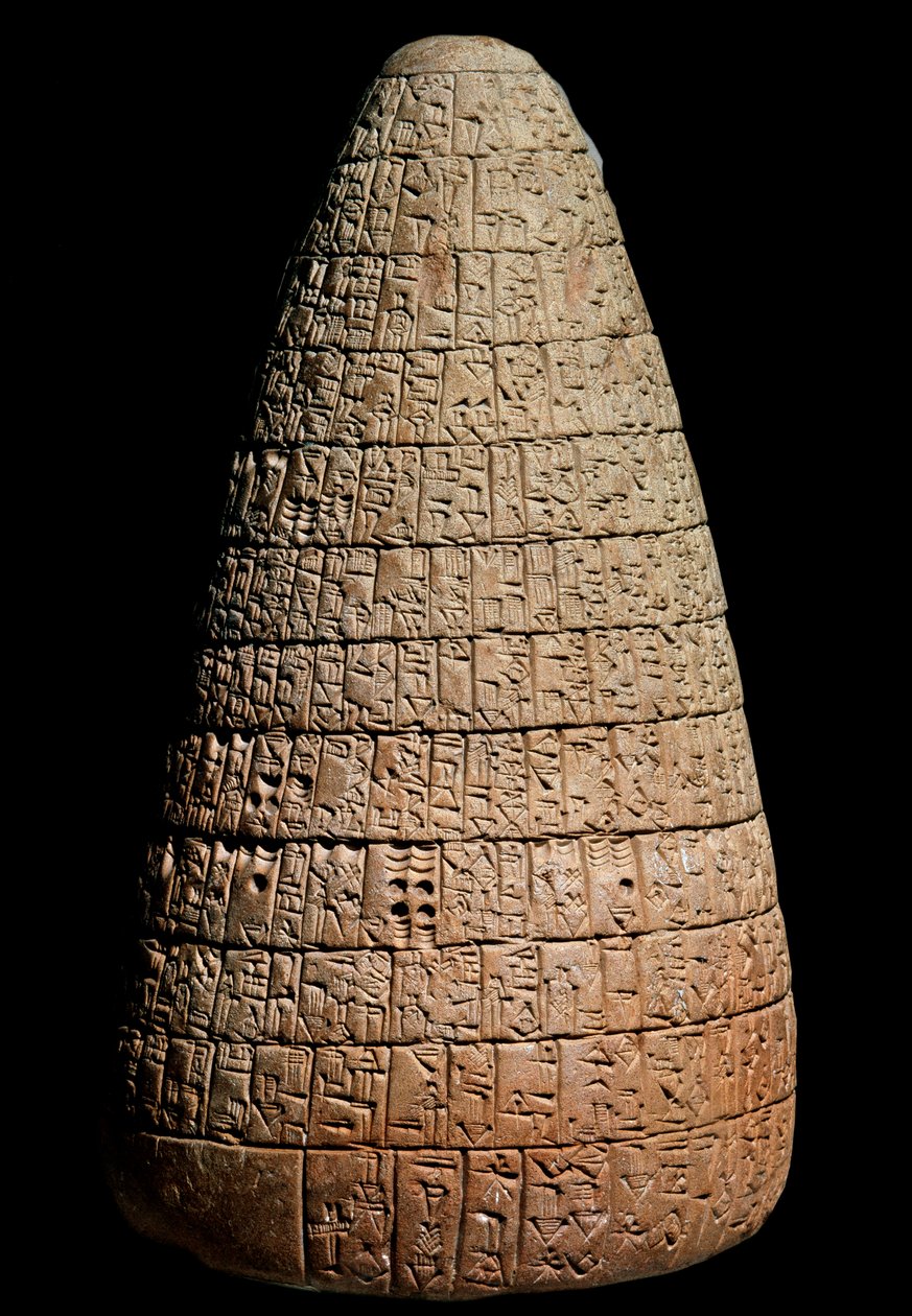 Kjegle av Urukagina (leire, ca. 2350 f.Kr.) av Mesopotamian Mesopotamian