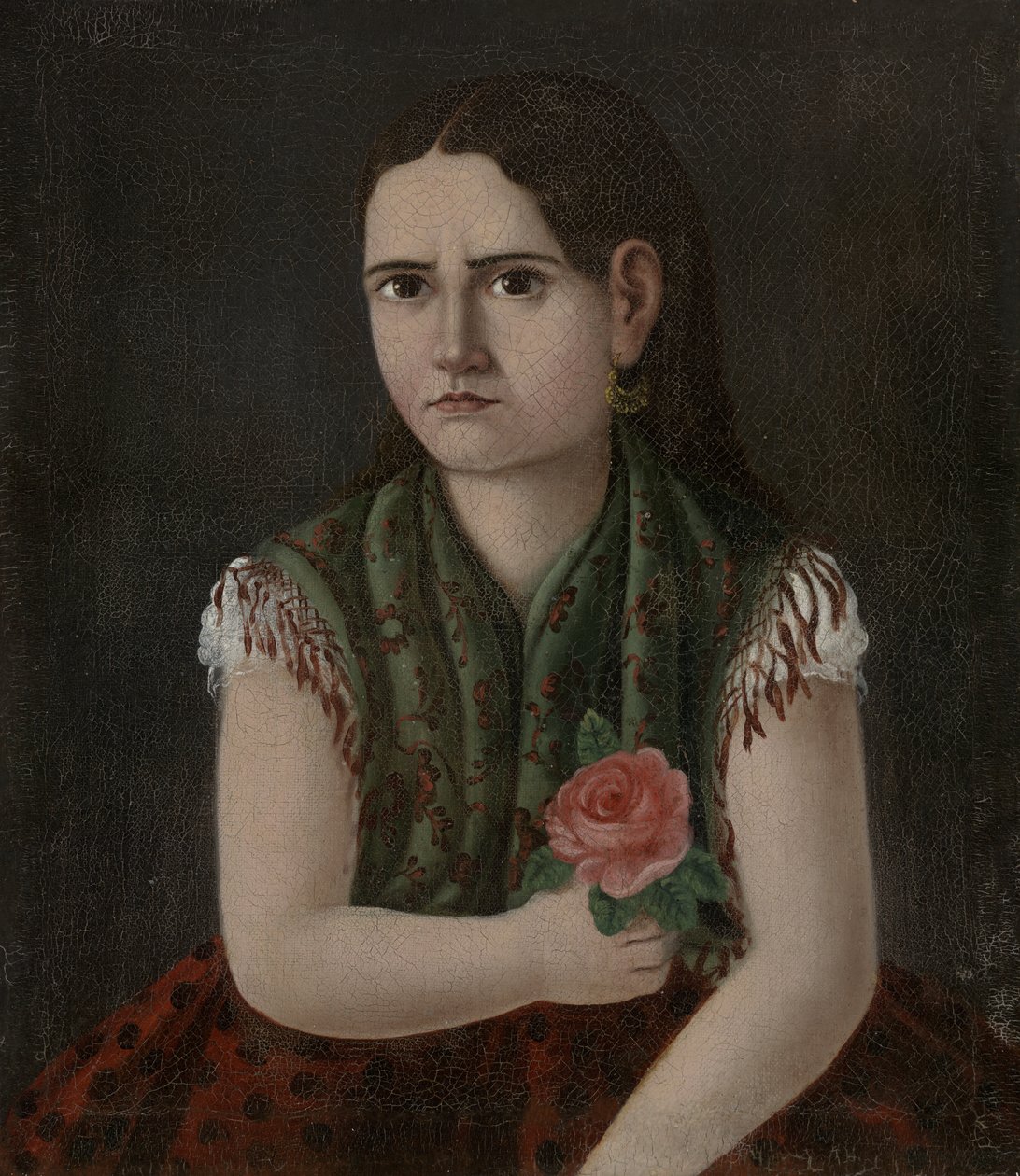 Portrett av en kvinne, ca. 1880 av Mexican School