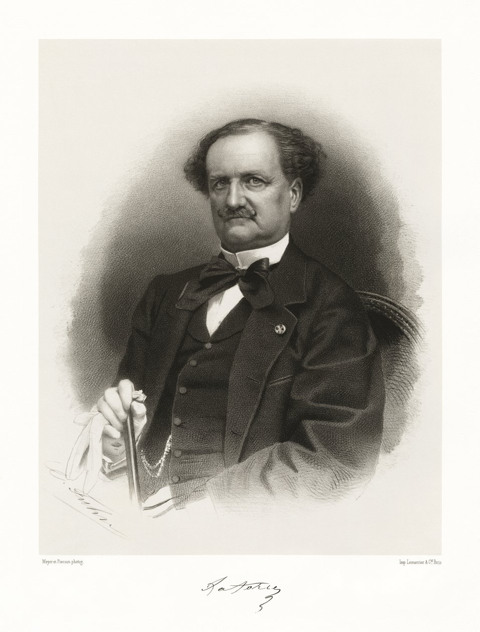 Auguste Luc Nompar Gaumont duc de la Forge, 1865-66 av Meyer and Pierson