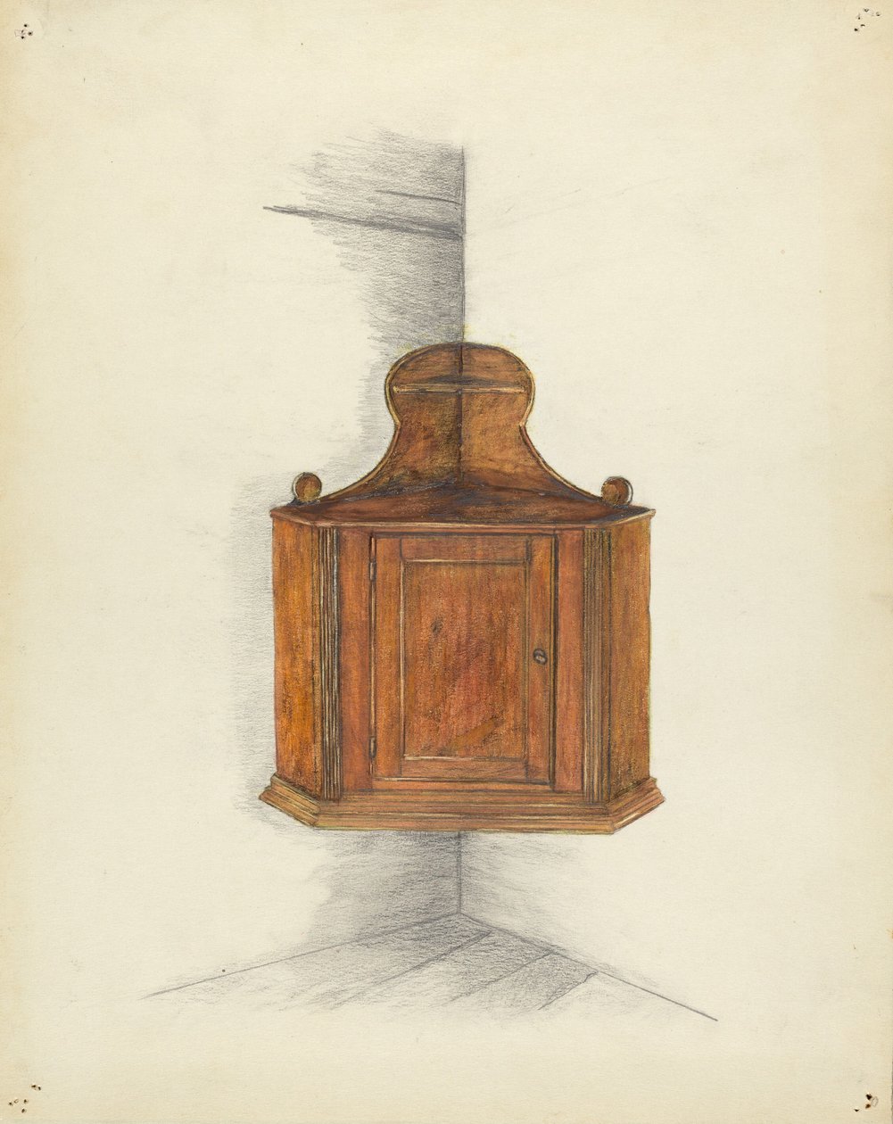 Hjørneskap, ca. 1953. av Meyer Goldbaum