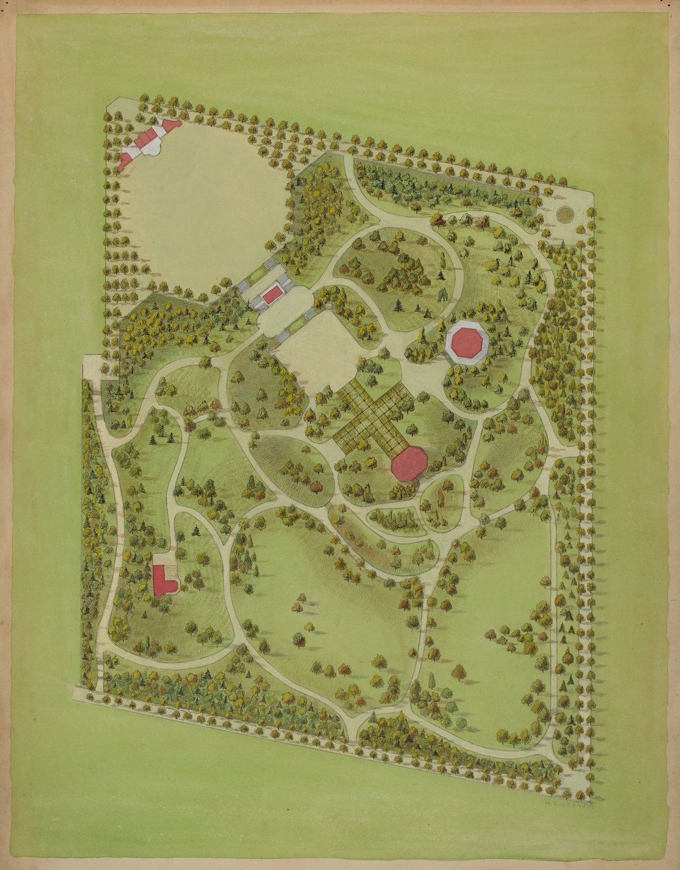 Washington Park, ca. 1936. av Meyer Goldbaum