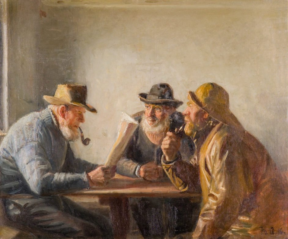 Fiskere på vertshuset av Michael Peter Ancher