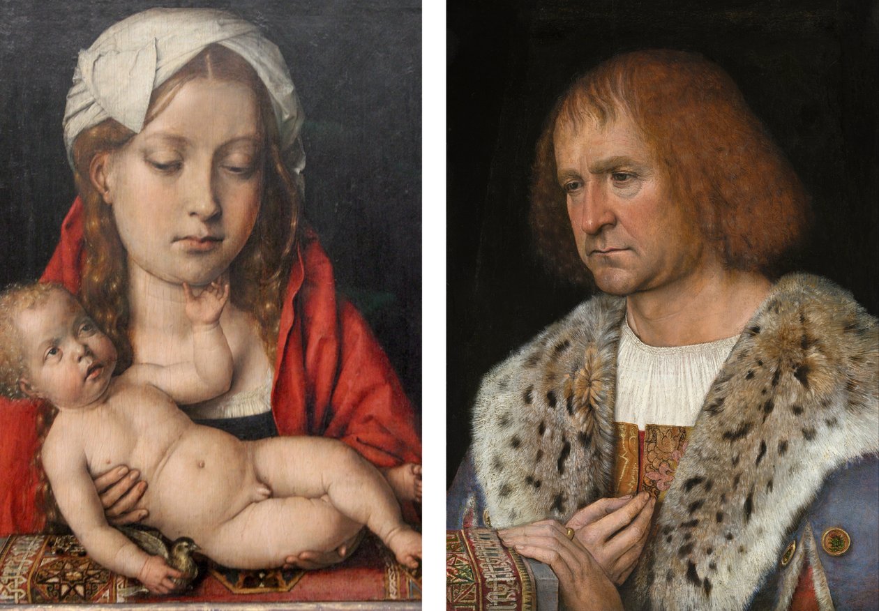 Diptykon Madonna og barn, Diego de Guevara av Michael Sittow