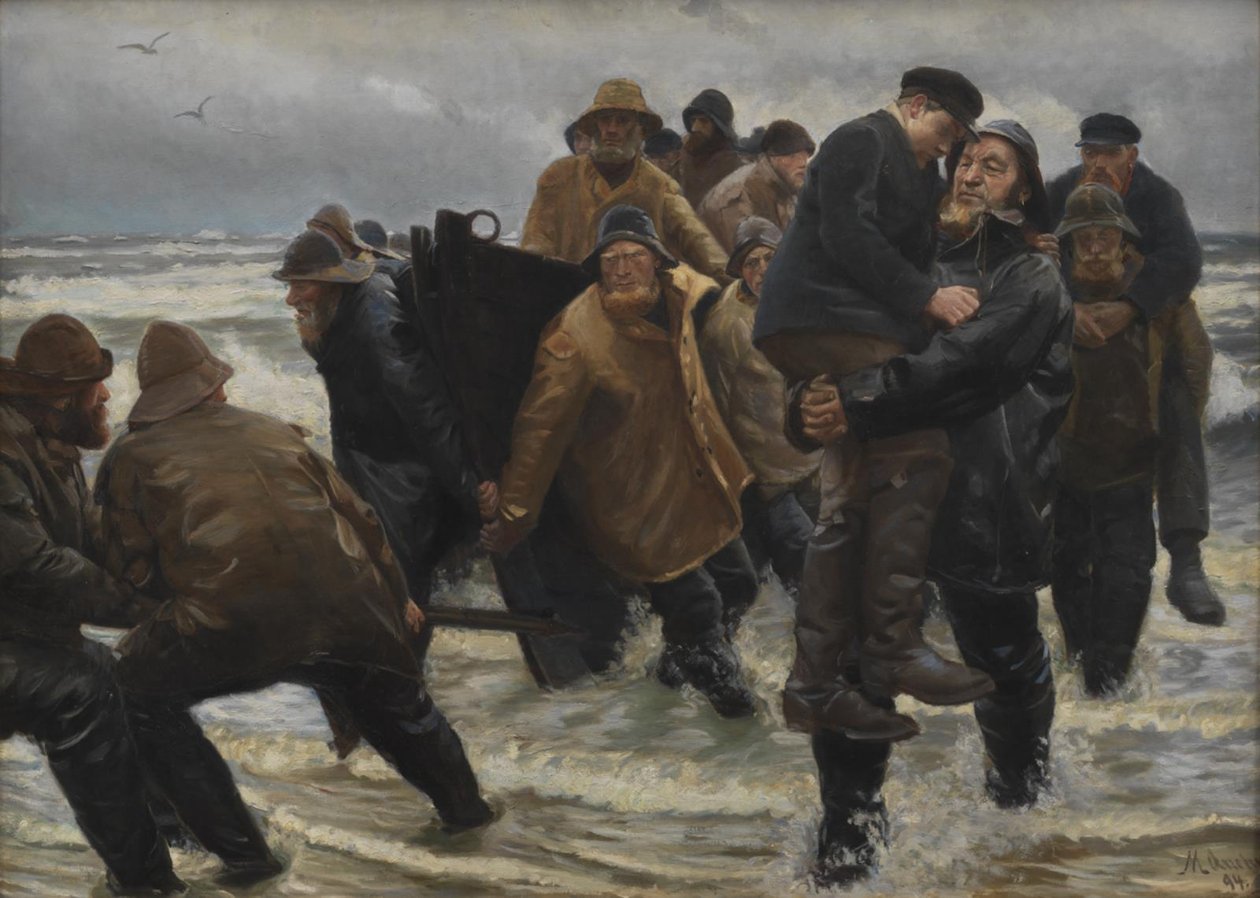 Et mannskap reddet av Michael Ancher