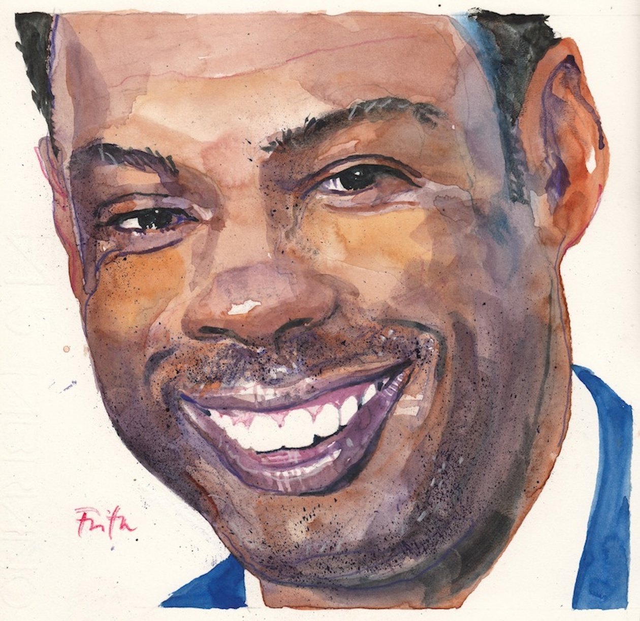 Chris Rock (akvarell) av Michael Frith