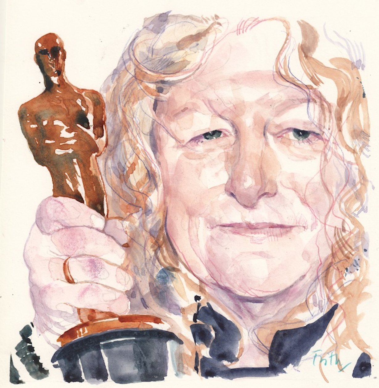 Jenny Beavan (akvarell) av Michael Frith