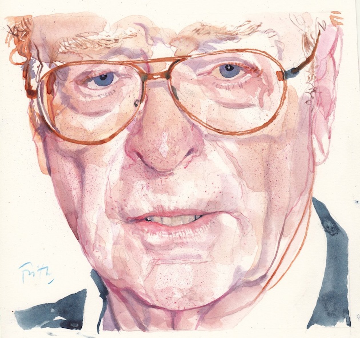 Michael Caine (akvarell) av Michael Frith