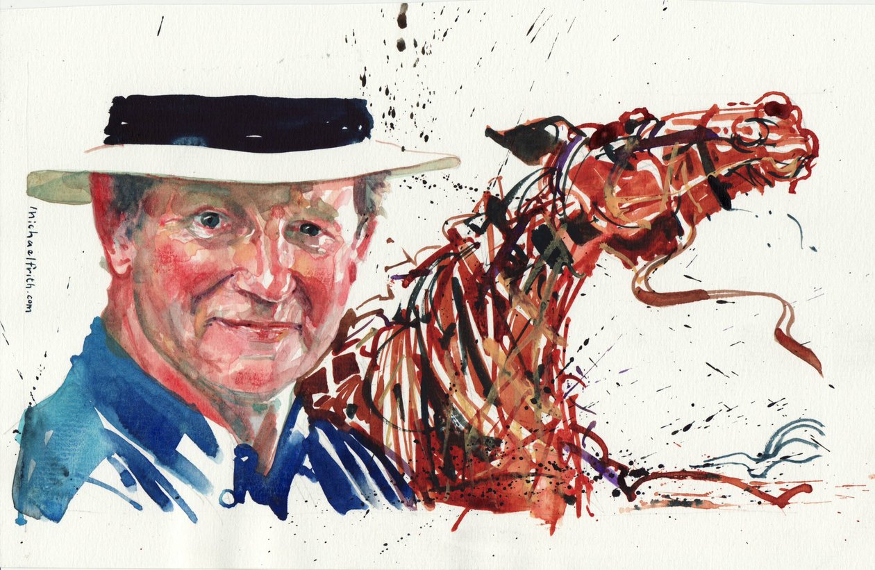 Michael Morpurgo (akvarell) av Michael Frith