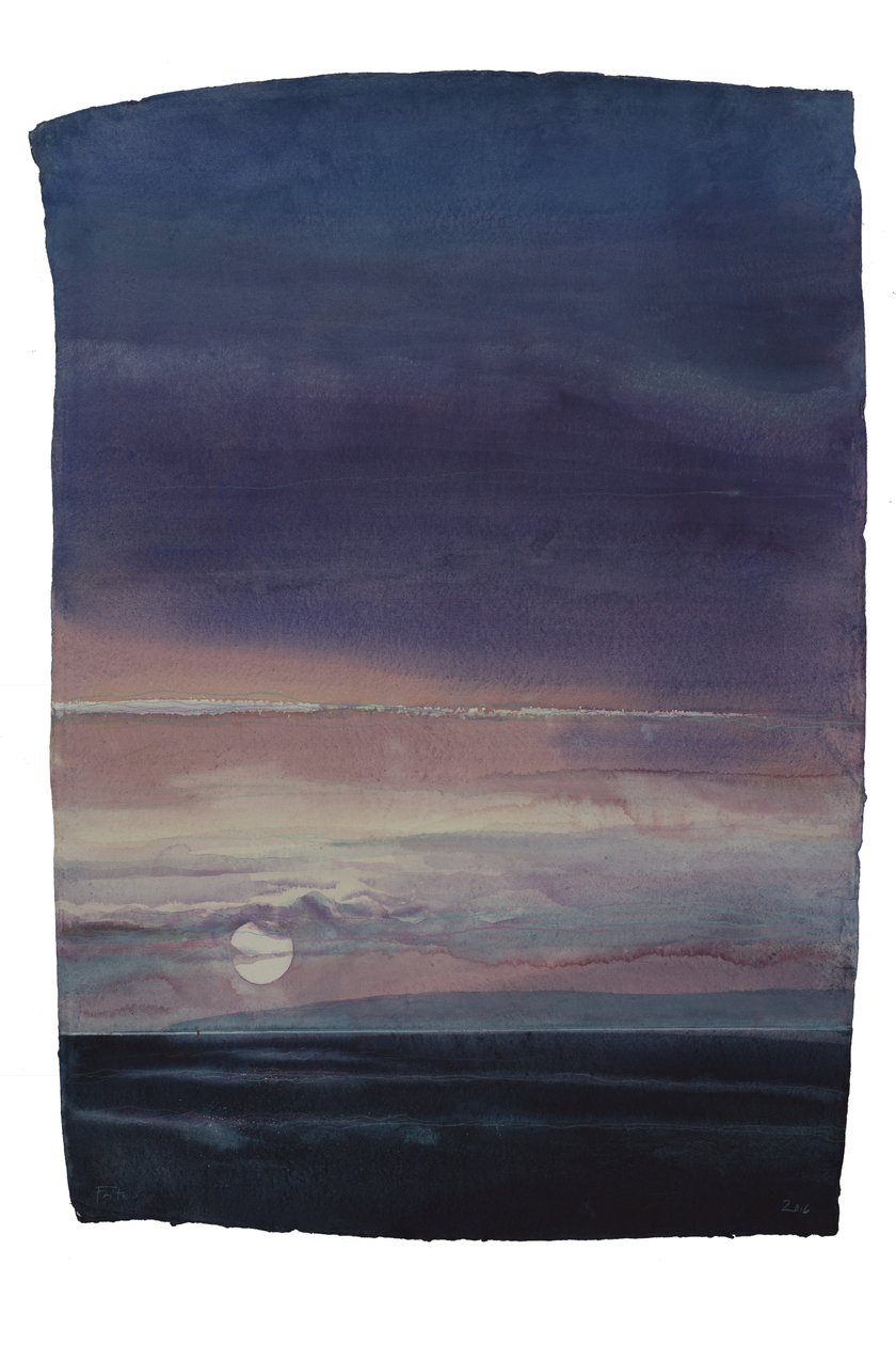 Solnedgang over øya av Michael Frith