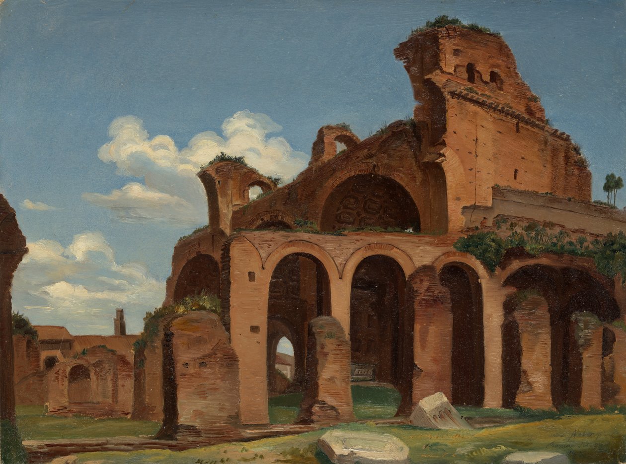 Basilica of Constantine, Roma, 1830. av Michael Neher