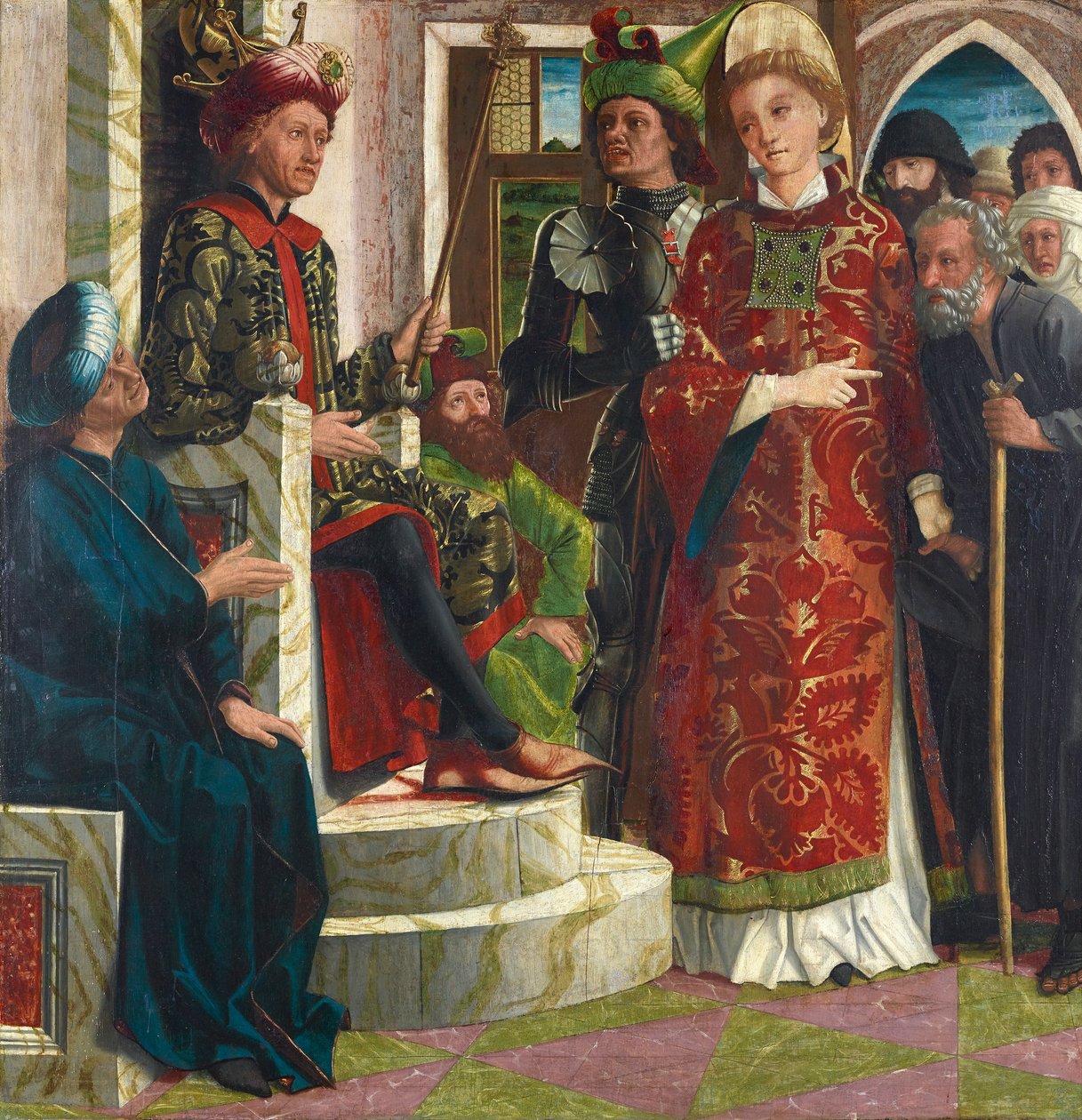 St. Laurentius før keiseren av Michael Pacher