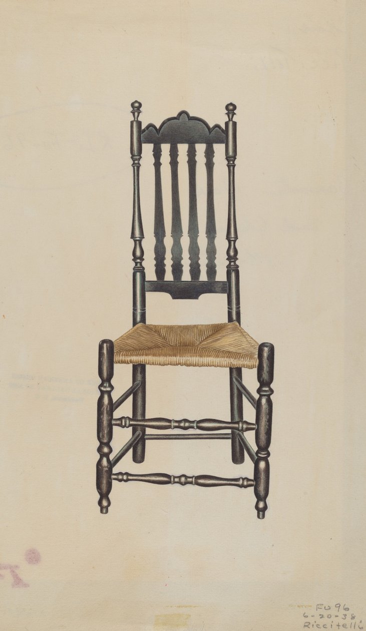 Rekkverk baksidestol, 1938. av Michael Riccitelli