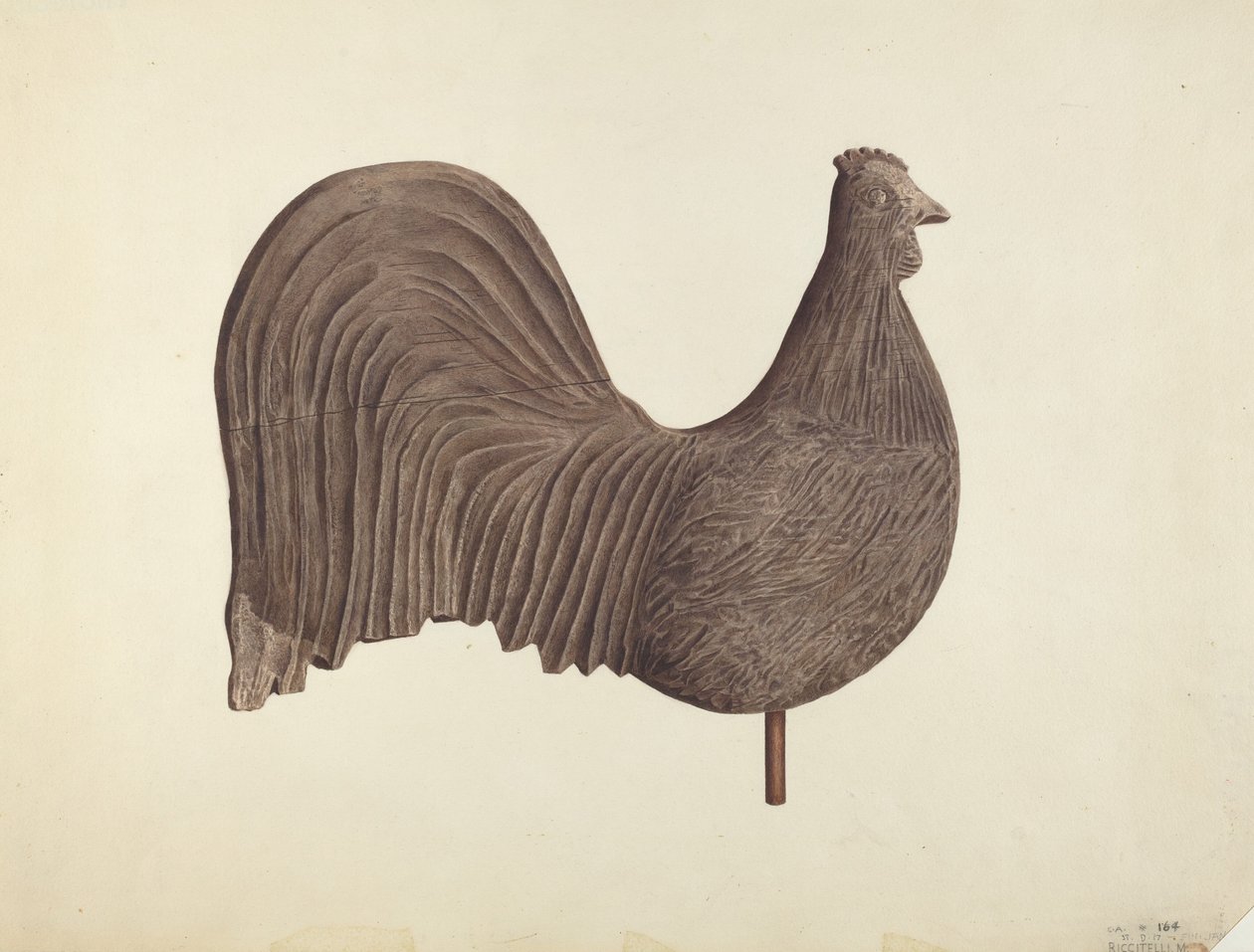 Rooster Weather Vane, sannsynligvis 1940. av Michael Riccitelli